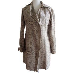 Bailey 44 Snakeskin Metallic Trench Coat Small